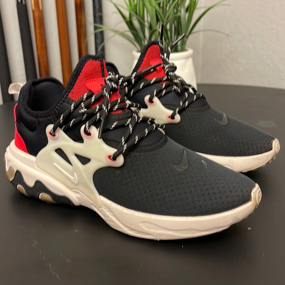 Red and Black Nike React size 9.5